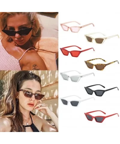 Fashion Women Vintage Cat Eye Sunglasses Retro Eyewear Ladies Man (G) - CL18EK0MIRZ $8.23 Sport