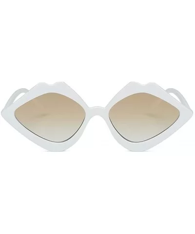 Women's Fashion Jelly Sunshade Sunglasses Integrated Candy Color Glasses Classic Oversized Sunglasses - White - CC18R7CNNWZ $...