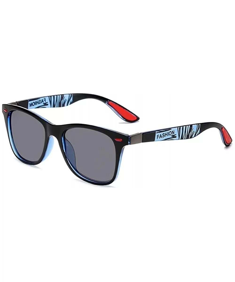 Classic Polarized Sunglasses Vintage - C1black Blue Grey - CF199KS79SW $14.93 Goggle