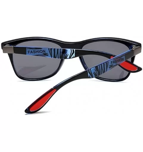 Classic Polarized Sunglasses Vintage - C1black Blue Grey - CF199KS79SW $14.93 Goggle