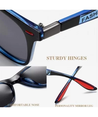 Classic Polarized Sunglasses Vintage - C1black Blue Grey - CF199KS79SW $14.93 Goggle