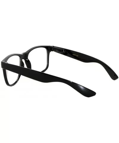 Retro Style Black Shiny Frame Clear Lens Sunglasses - C811V0HRUF7 $11.04 Rimless