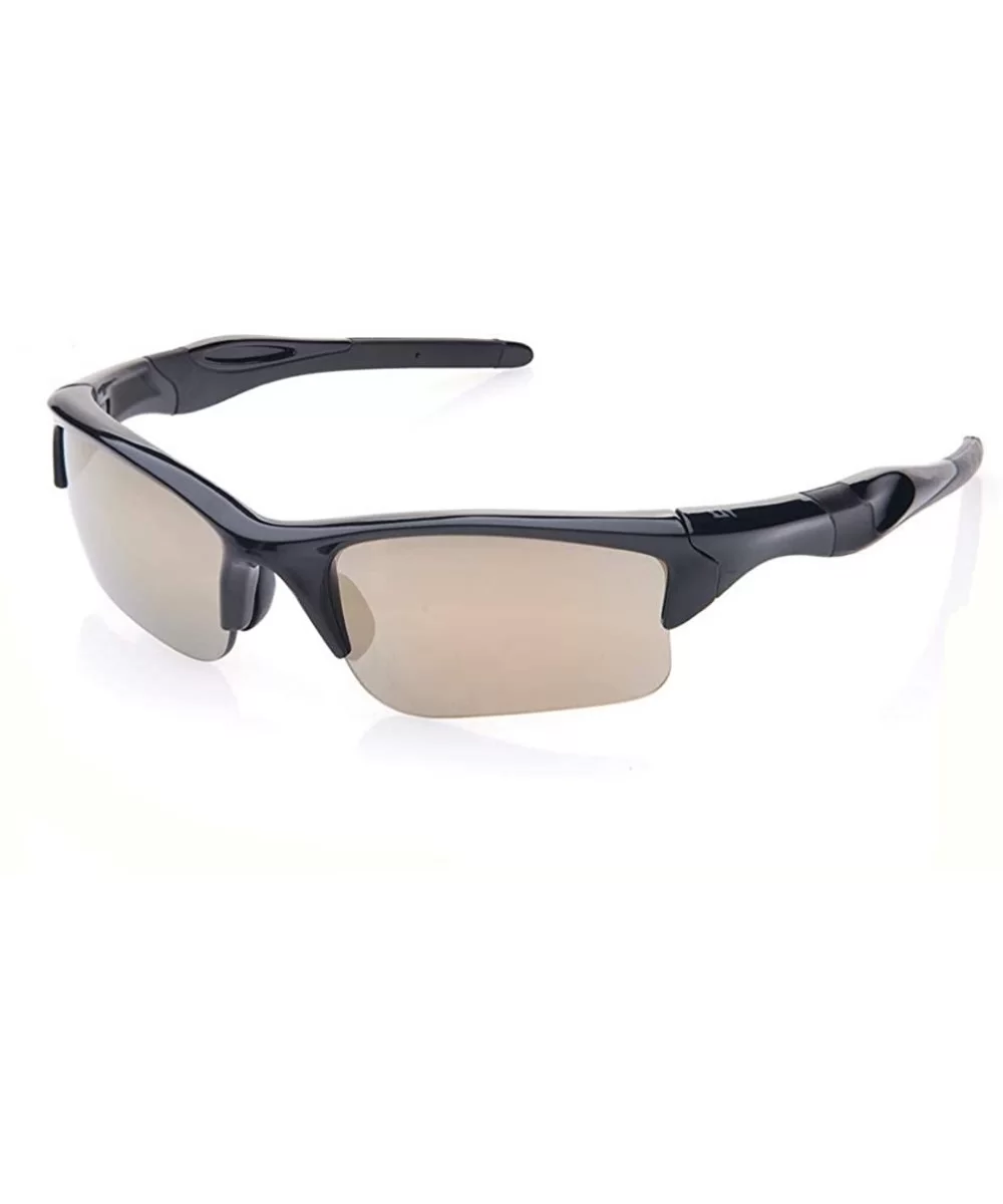 Sports Polarized Sunglasses UV Protection Sunglasses for Fishing Golf Motorcycle - Black - CA18W7Q6MHD $33.97 Sport