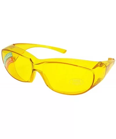 Small Shield Fit Over Sunglasses F21 - Yellow Frame Yellow Lens - CV18NO2IDER $23.55 Shield