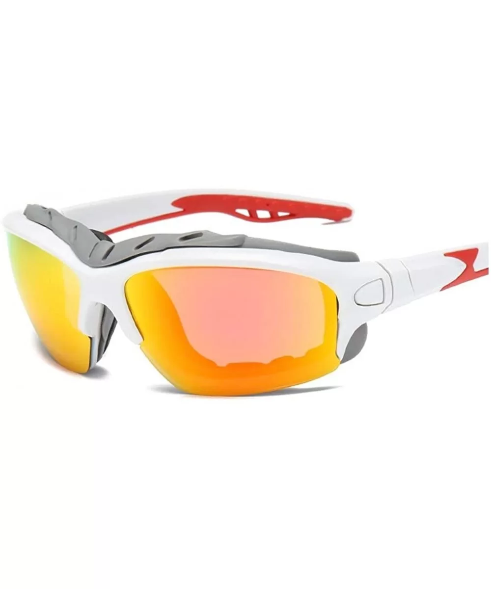 Polarized Sunglasses Protection Comfortable Designer - Red Mirrored - CC18KR77X55 $25.05 Aviator