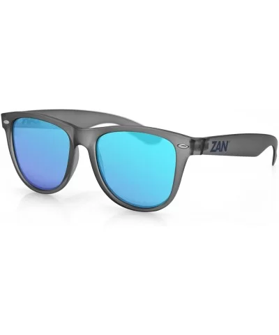 Minty Sunglasses - Matte Gray Frame- Smoked Blue Mirror Lens - CN11ASEEMDP $27.50 Square