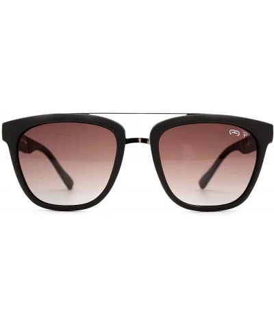 p688 Fashion Square Polarized - for Womens-Mens 100% UV PROTECTION - Blackgold-black - CW192TDD0D8 $38.59 Square