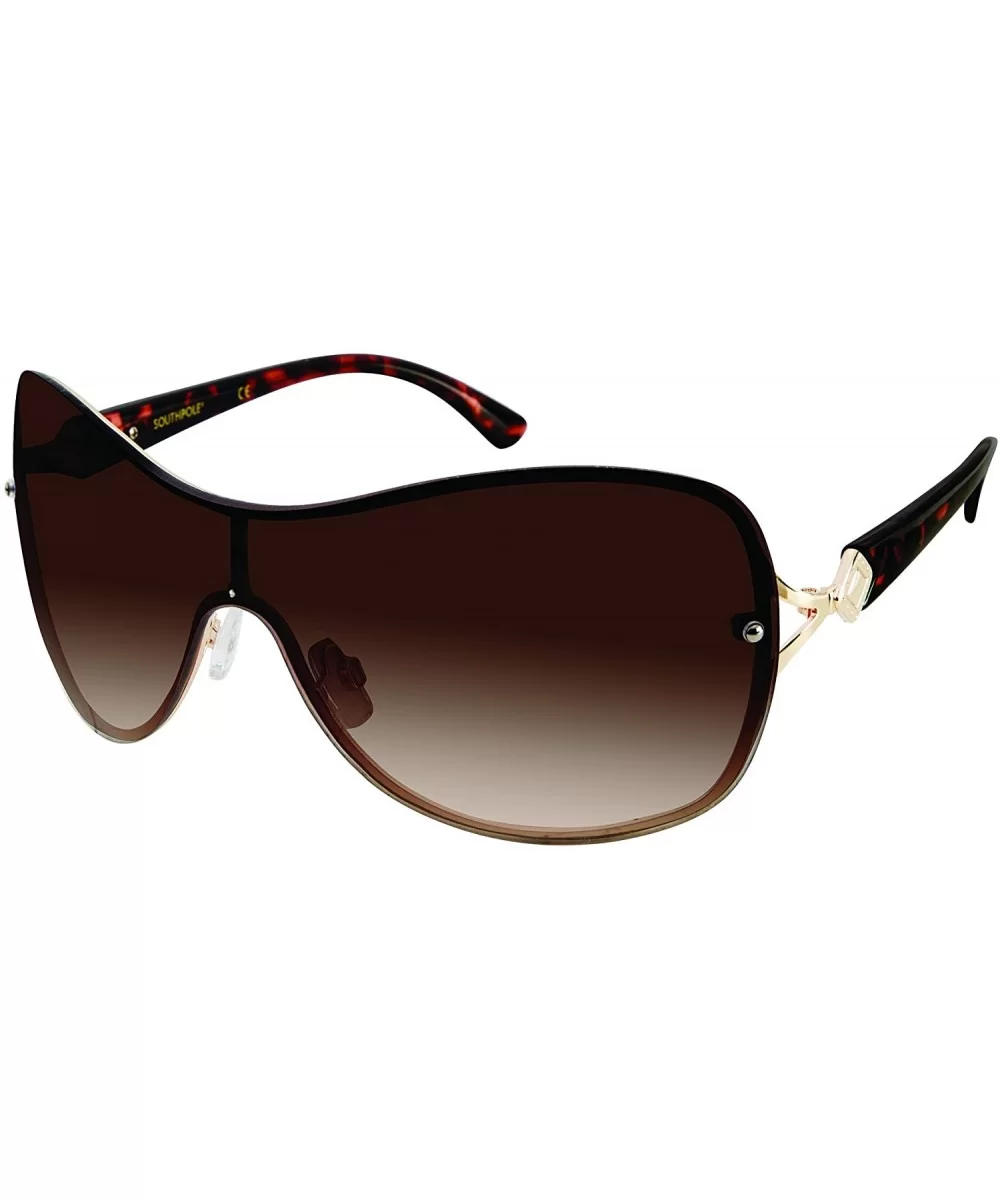 Women's 451SP Shield Sunglasses with 100% UV Protection - 55 mm - Gold & Tortoise - C0180Z2T67W $30.08 Shield