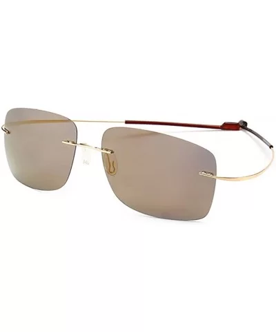 Ultralight Rimless Sunglasses-Fashion Square Shade Glasses-Flexible Eyewear - H - CD190OMN8NH $57.49 Oval