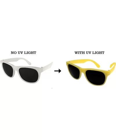 12 Pack Fun Party Color Changing Sport Horn Rimmed Frame Sunglasses UV Protective Lens 5402DA - Milk-yellow - CB18GTX6SOD $23...