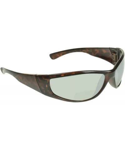 Bifocal Sunglasses Mirror Mens Wraparound Nearly Invisible Reader Line - Tortoise Shell Brown - CN11F3U2QSX $16.43 Wrap
