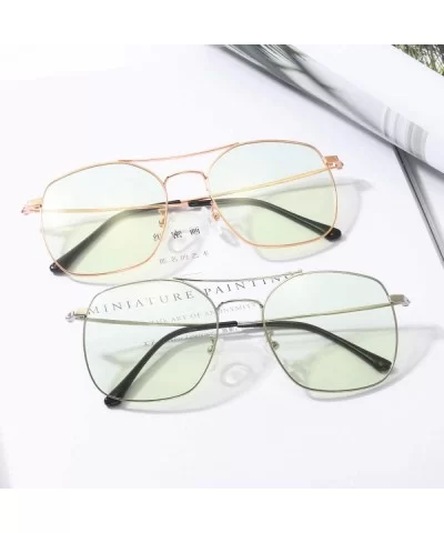 Blu-ray glasses flat sunglasses blue light color men and women models flat glasses - goggles - Rose Gold Frame - C118WSD9XZN ...