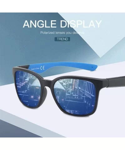 Polarized UV400 Retro Classic Square Sunglasses Classic Retro for Man and Woman- for Outdoor Travel - Blue - CP18AOSMKAG $14....