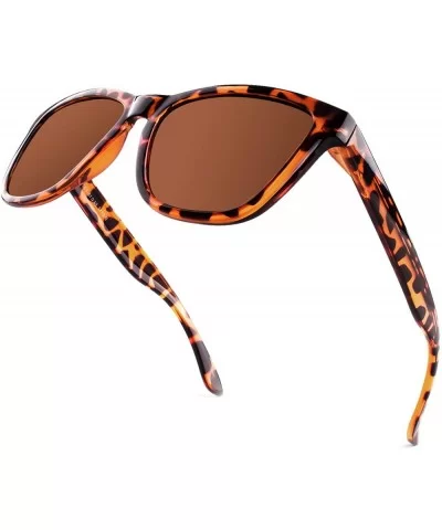 Polarized Sunglasses for Men Driving Sun glasses Shades 80's Retro Style Brand Design Square - CX18T845YTN $17.86 Rectangular