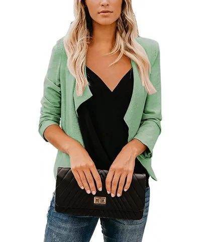 Casual Sleeve Cardigan - Green - CX18O973CTC $16.43 Sport