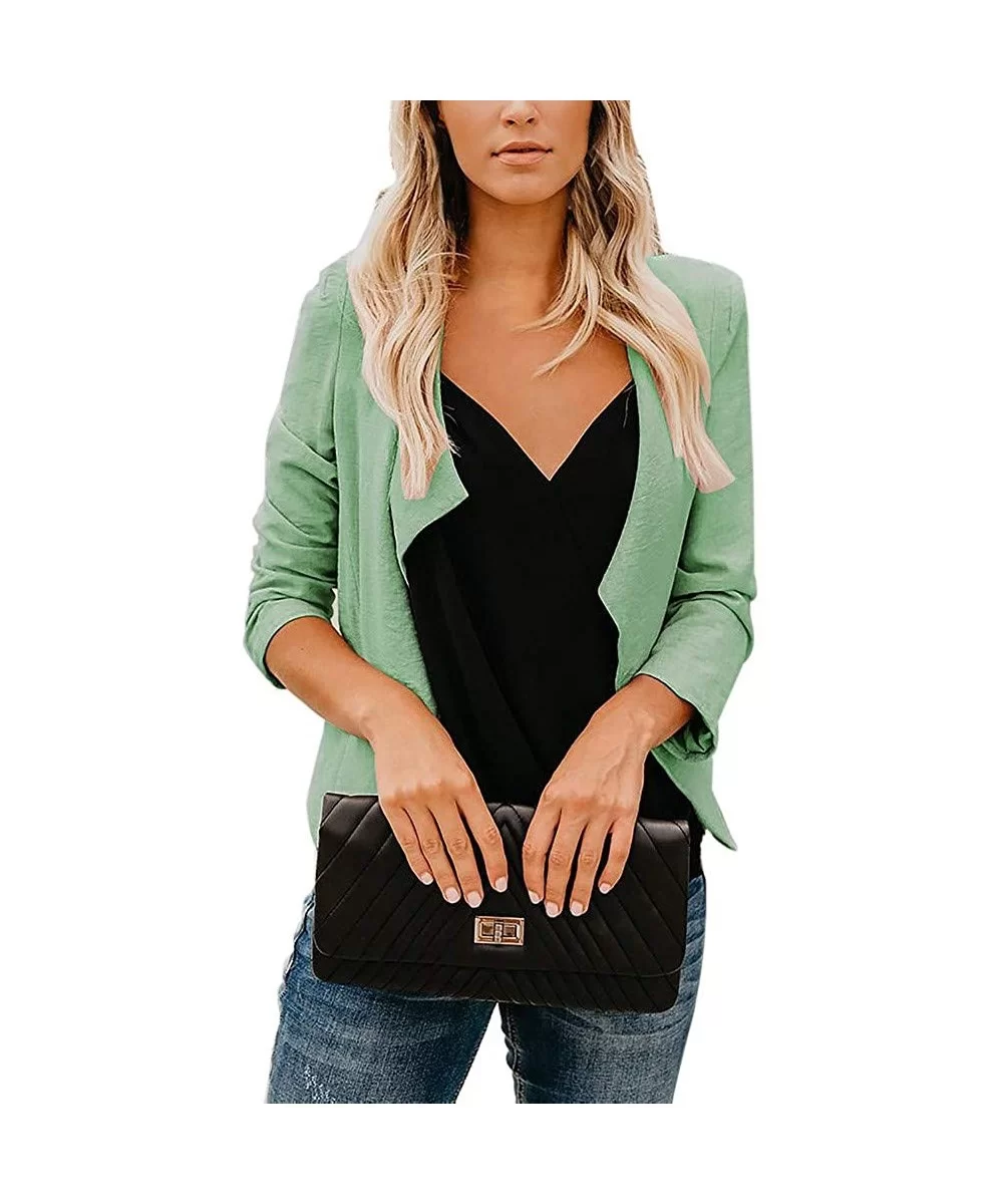 Casual Sleeve Cardigan - Green - CX18O973CTC $16.43 Sport