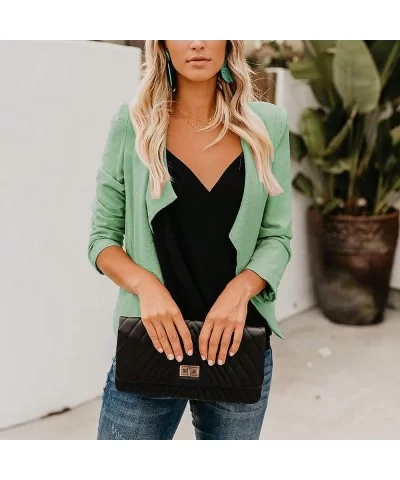 Casual Sleeve Cardigan - Green - CX18O973CTC $16.43 Sport