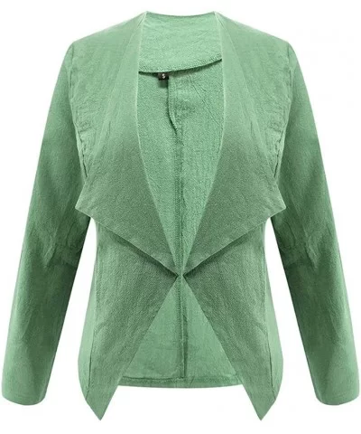 Casual Sleeve Cardigan - Green - CX18O973CTC $16.43 Sport