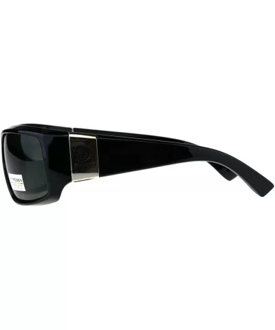 Nitrogen Polarized Lens Sunglasses Mens Rectangular Fashion Shades - Black (Green) - C118DA5CEY4 $19.20 Rectangular