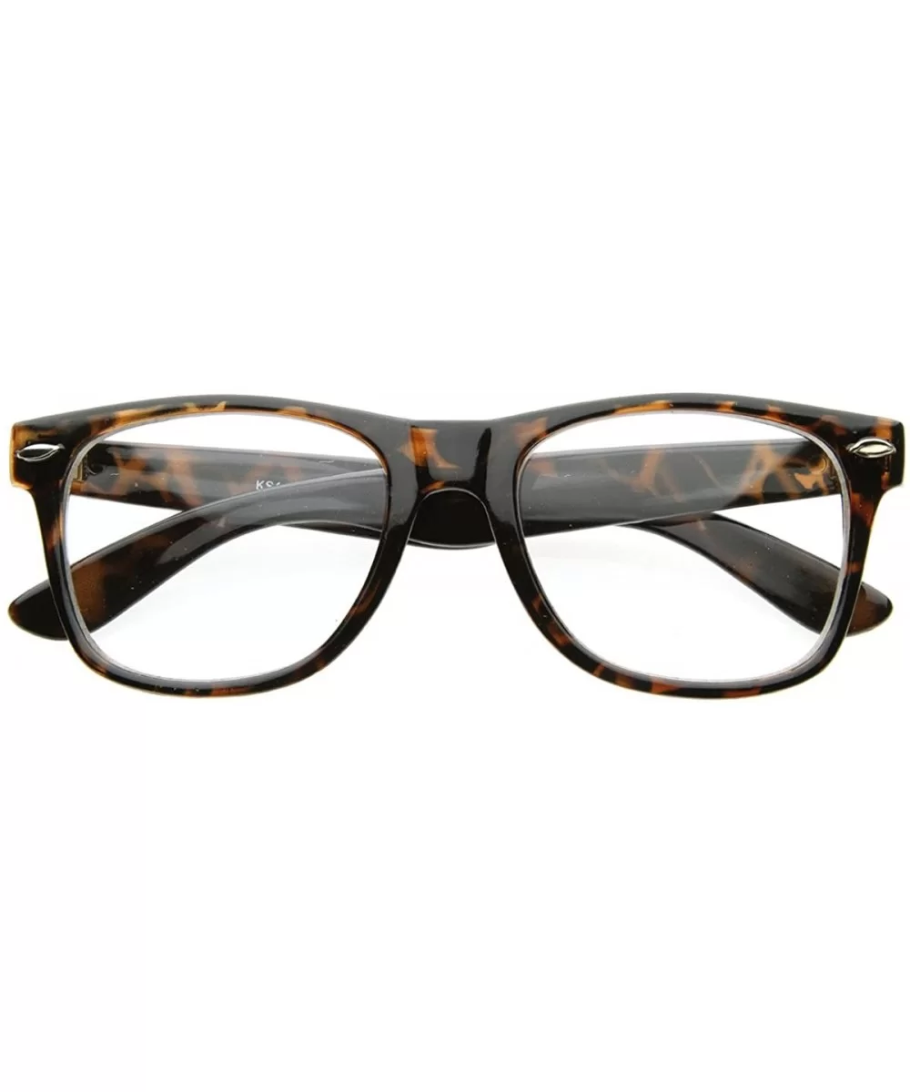 Vintage Inspired Eyewear Original Geek Nerd Clear Lens Horn Rimmed Glasses (Tortoise) - C7117X3C2LT $12.91 Wayfarer