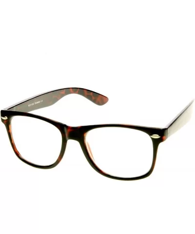 Vintage Inspired Eyewear Original Geek Nerd Clear Lens Horn Rimmed Glasses (Tortoise) - C7117X3C2LT $12.91 Wayfarer