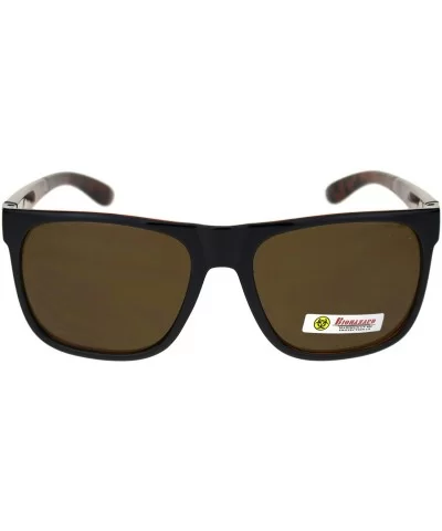 Biohazard Sunglasses Mens Square Sporty Fashion Shades UV 400 - Black Tortoise (Brown) - C318ZWOCLE4 $15.95 Square