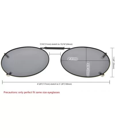 Metal Frame Rim Polarized Lens Clip On Sunglasses 2 1/16"x1 3/8" - C76-brown - CG18284T4SY $17.62 Wrap