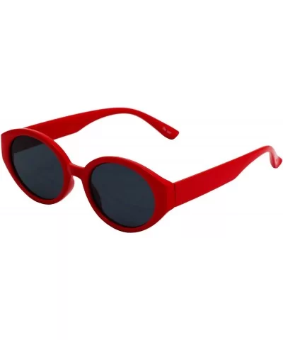 Elegant Retro Oval Mod Cat Eye Women Vintage Clout Goggles Supreme Cool Sunglasses - Red - C818D8T02K5 $12.78 Oversized