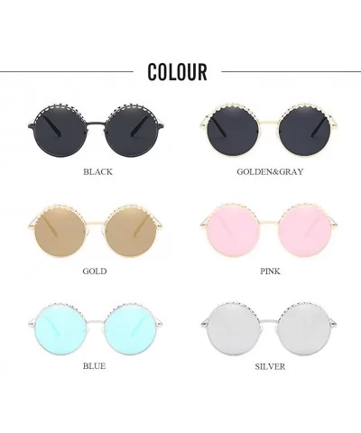 Vintage Style Round Sunglasses Retro for Traveling Cycling Fishing Driving - Black - CU18DLYERXT $24.77 Round