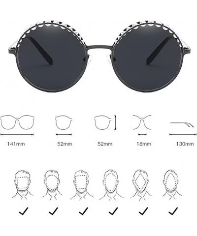 Vintage Style Round Sunglasses Retro for Traveling Cycling Fishing Driving - Black - CU18DLYERXT $24.77 Round