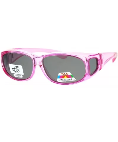 Polarized Lens Fit Over Glass Sunglasses Smaller Size Oval Rectangular - Pink - CC189TLLA6K $15.94 Rectangular