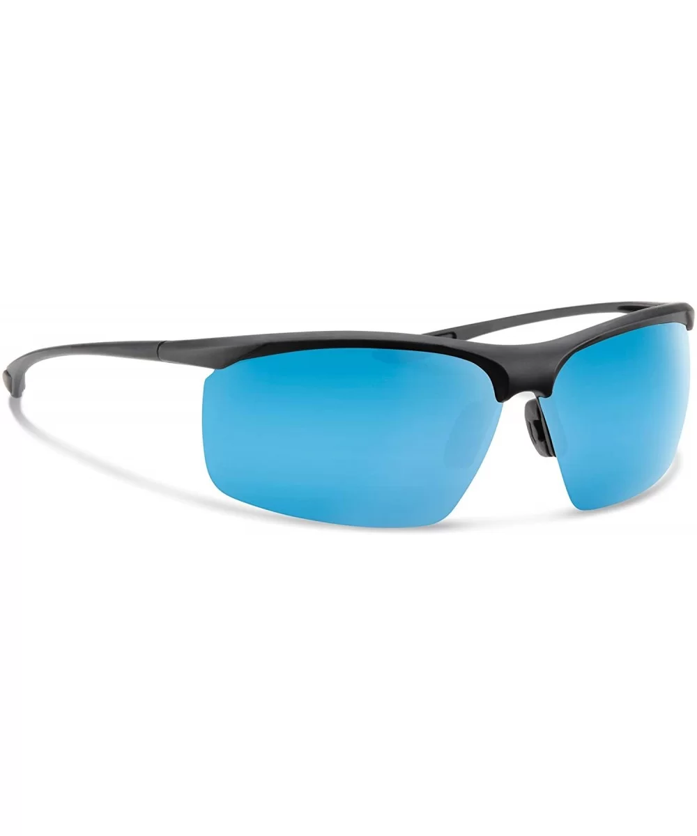 Aric Polarized Sunglasses - Matte Black / Blue Mirror Polarized - C018QXZUSGW $32.77 Sport