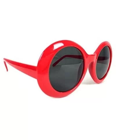 Kurt Cobain Alien Shades Sunglasses Nirvana Thick Frame Glasses - Red - C61229TLE5V $25.68 Oval