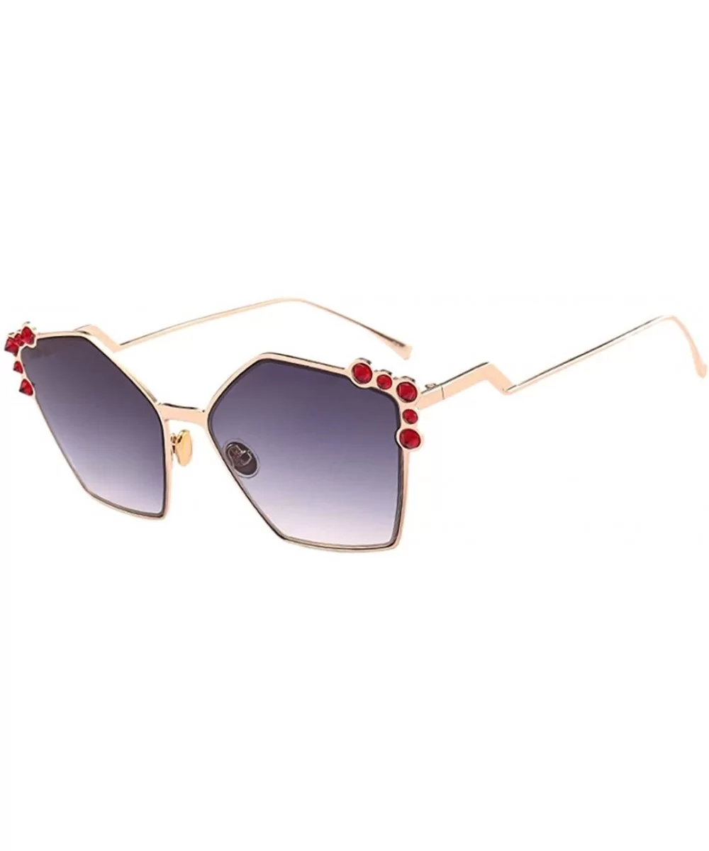 Stylish Metal Bee Decoration Sunglasses UV Protection Frame - Grey - CD18ZXCKG53 $19.20 Cat Eye