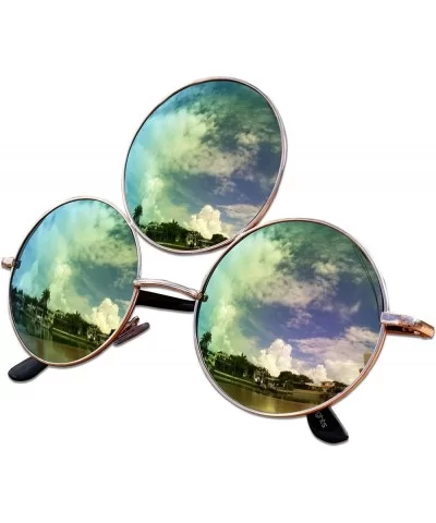 Third Eye Sunglasses - Emerald Green with Pink Reflective Lens - CG18GUUMGH5 $21.47 Goggle