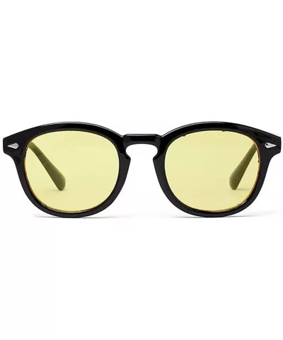 Vintage Celebrity Inspired Unisex Sunglasses- Tinted Lens UV400 - Black - CM18WL6OLKY $24.52 Rectangular