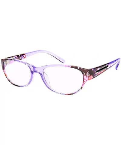 Oval Frame Vintage Cat Eye Reading Glasses for Women Readers Flower Print 2.50 39400P-+2.50-2 (CLPP) - CD1839IY28M $12.19 Oval