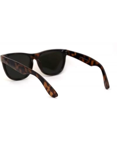 Hipster Color Mirror Lens Plastic Horn Rim Sunglasses - Tortoise Orange Mirror - CE1956QHQZ6 $18.05 Rectangular