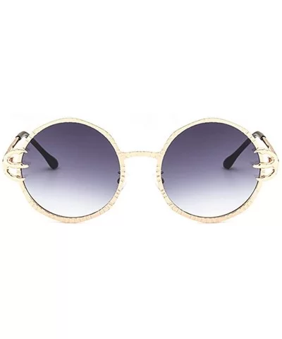 Oversized Rhinestone Aviator Sunglasses for Women Diamond Shades - Gold Frame/Grey Lens a - C418U4LK4R4 $19.50 Cat Eye