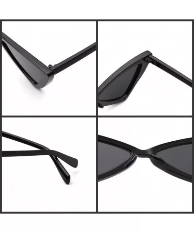 Cat eye Sunglasses for Women Men High Pointed Triangle Glasses - 2 Packs - CQ189069CUD $18.61 Butterfly