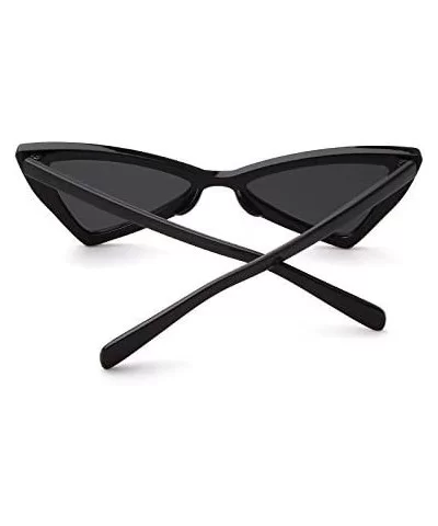 Cat eye Sunglasses for Women Men High Pointed Triangle Glasses - 2 Packs - CQ189069CUD $18.61 Butterfly