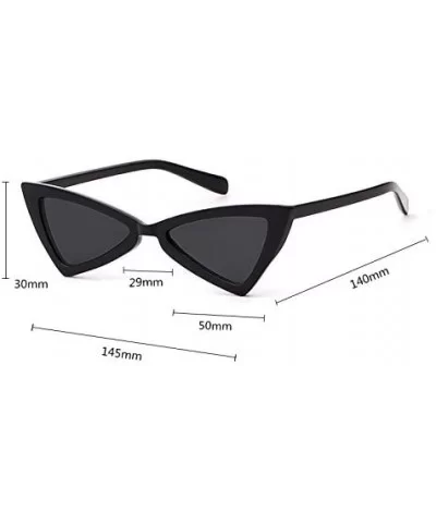 Cat eye Sunglasses for Women Men High Pointed Triangle Glasses - 2 Packs - CQ189069CUD $18.61 Butterfly