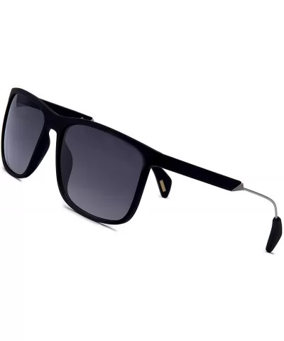 Polarized Retro Classic Trendy Stylish Sunglasses for Men Women - Black Frame/Grey Gradient Lens / 0579 - CC18X6LSYU4 $18.70 ...