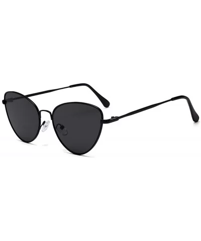 Sexy Small Vintage Cat Eye Sunglasses Women Red Sun Glasses Female Ladies Cateyes Sunglass Retro - Black Gray - CI198A3OR0Z $...