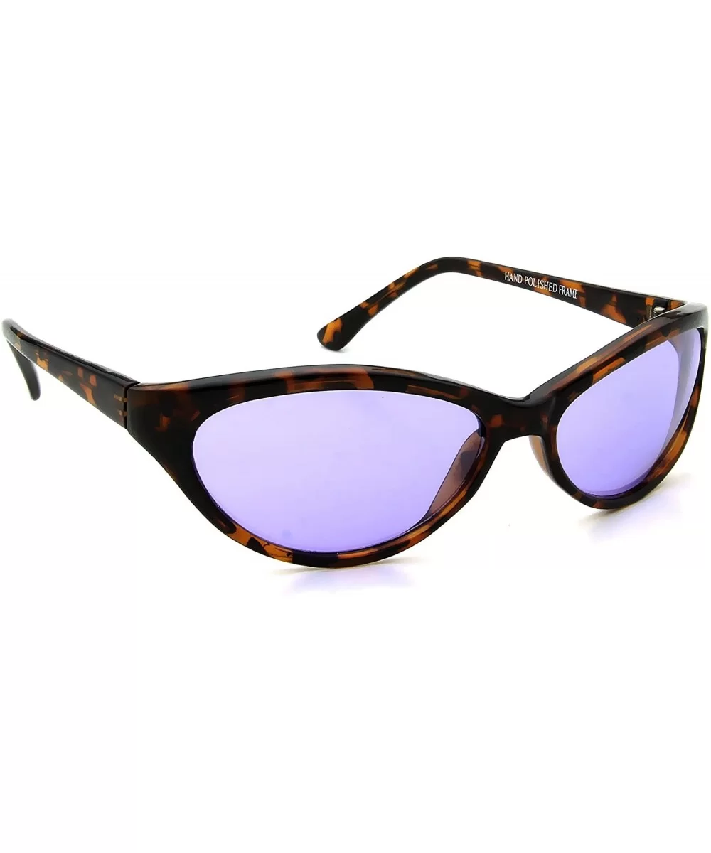 Oval Sunglasses Sport Driving Men Women - Tortoise/Purple - CN11P82TH1F $11.45 Oval