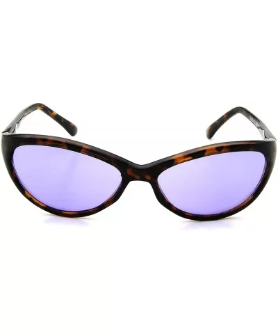 Oval Sunglasses Sport Driving Men Women - Tortoise/Purple - CN11P82TH1F $11.45 Oval