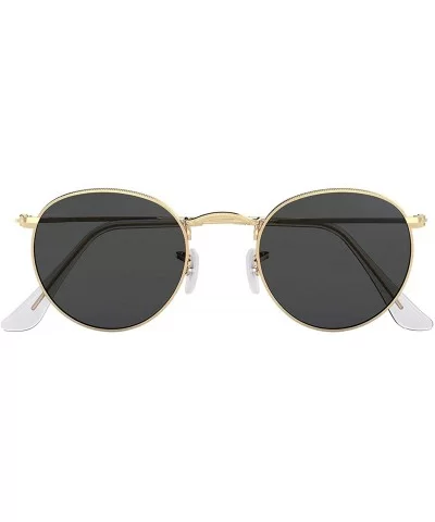 Round Polarized Sunglasses for Small Face-John Lennon Vintage Circle Trendy Sun Glasses (Grey Lens) - CI193ECZT70 $11.19 Sport