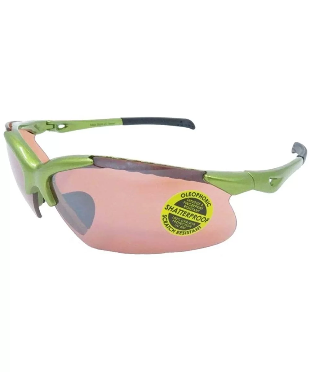 Storm Hunter Green Sport Riding Driving Sunglasses Green with High Definition Amber lens - CA18KH8ZDRZ $23.52 Sport