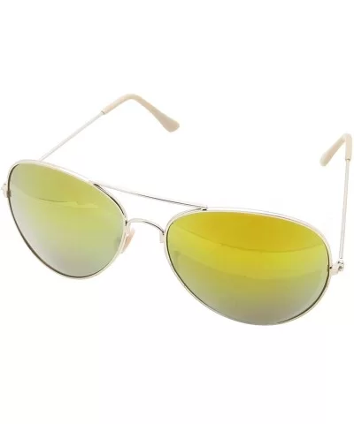 Reflective Color Mirror Mirror Lens Retro Classics Style Sunglasses Gift Box - Style 20 - CT11FL5E0UR $11.05 Wayfarer