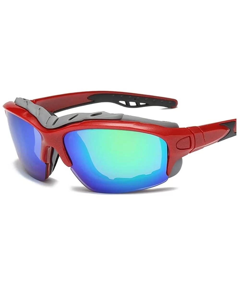 Polarized Sunglasses Protection Comfortable Designer - Green Mirrored 2 - CH18KRCWT84 $23.27 Goggle